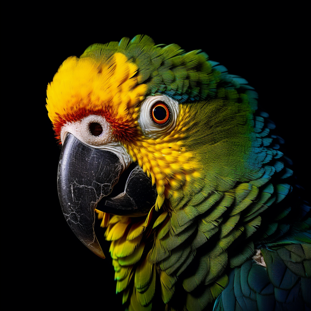Tiere | Ara Papagei [Gelb-Grün] | LED Bild
