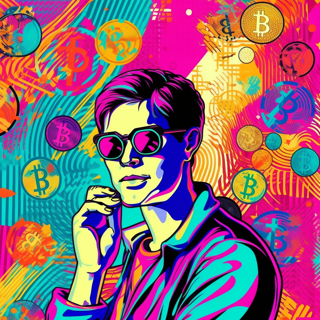 Artwork | The Bitcoin Millionair | LED Bild
