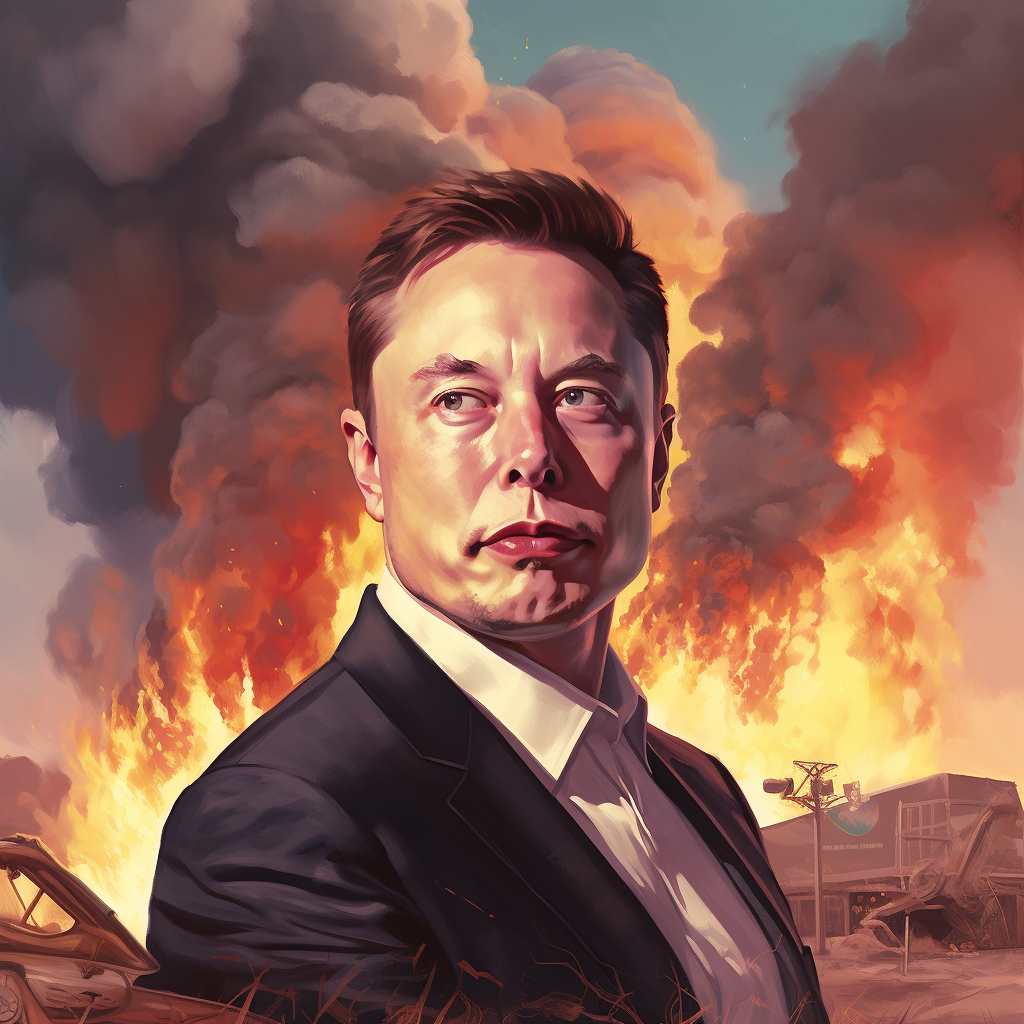 Artwork | Elon Musk II | LED Bild