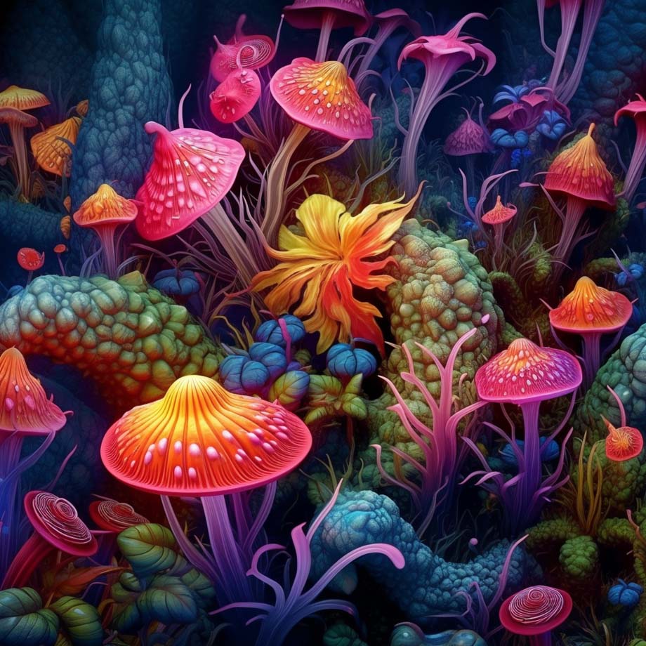 Fantasy Mushrooms | LED Bild