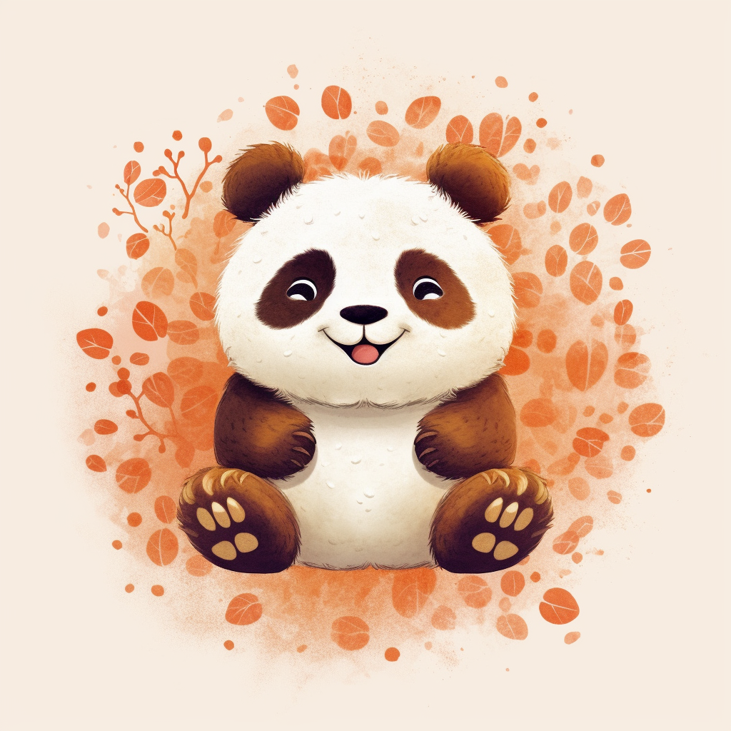 Kinderzimmer | Kindermotiv "Cute Panda" | LED Bild