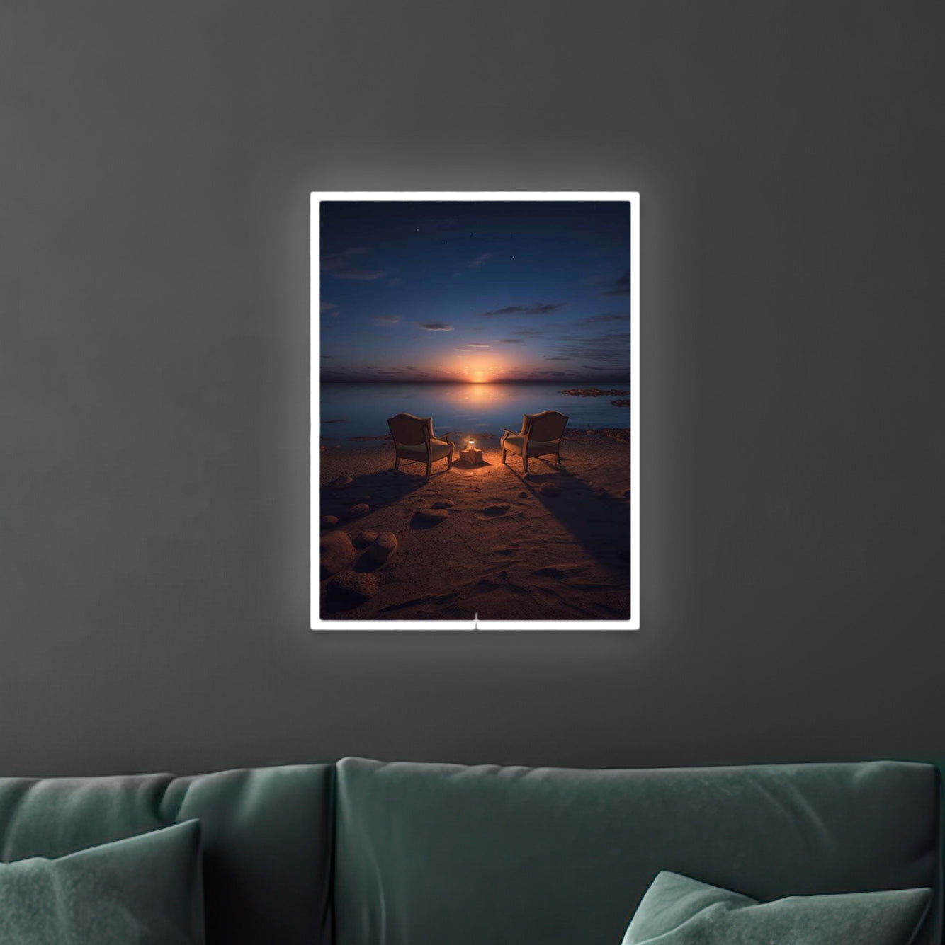 Relaxing Sunset Place | LED Bild