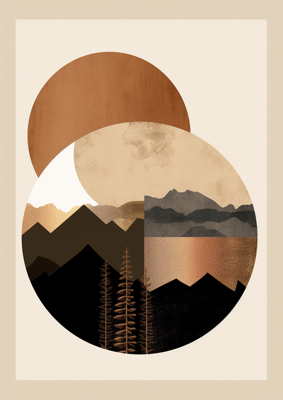 Artwork | Illustration "Circle Mountains" | LED Bild