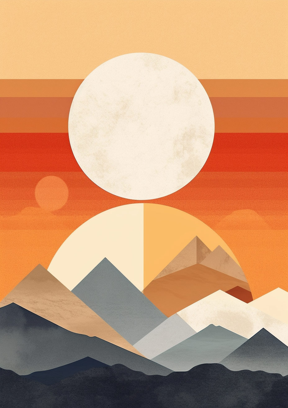 Artwork | Illustration "Sunset" | LED Bild