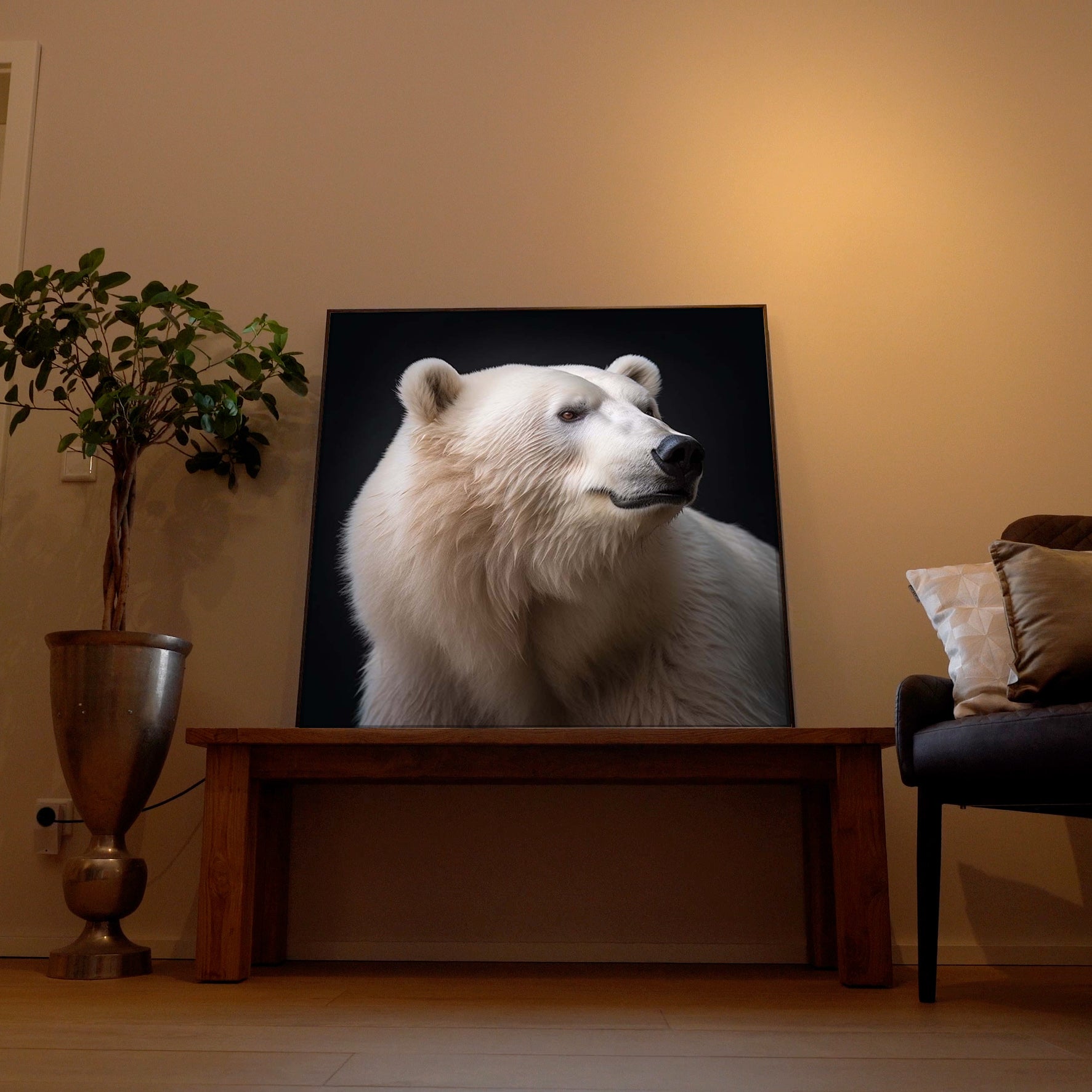 Eisbär Portrait | LED Bild