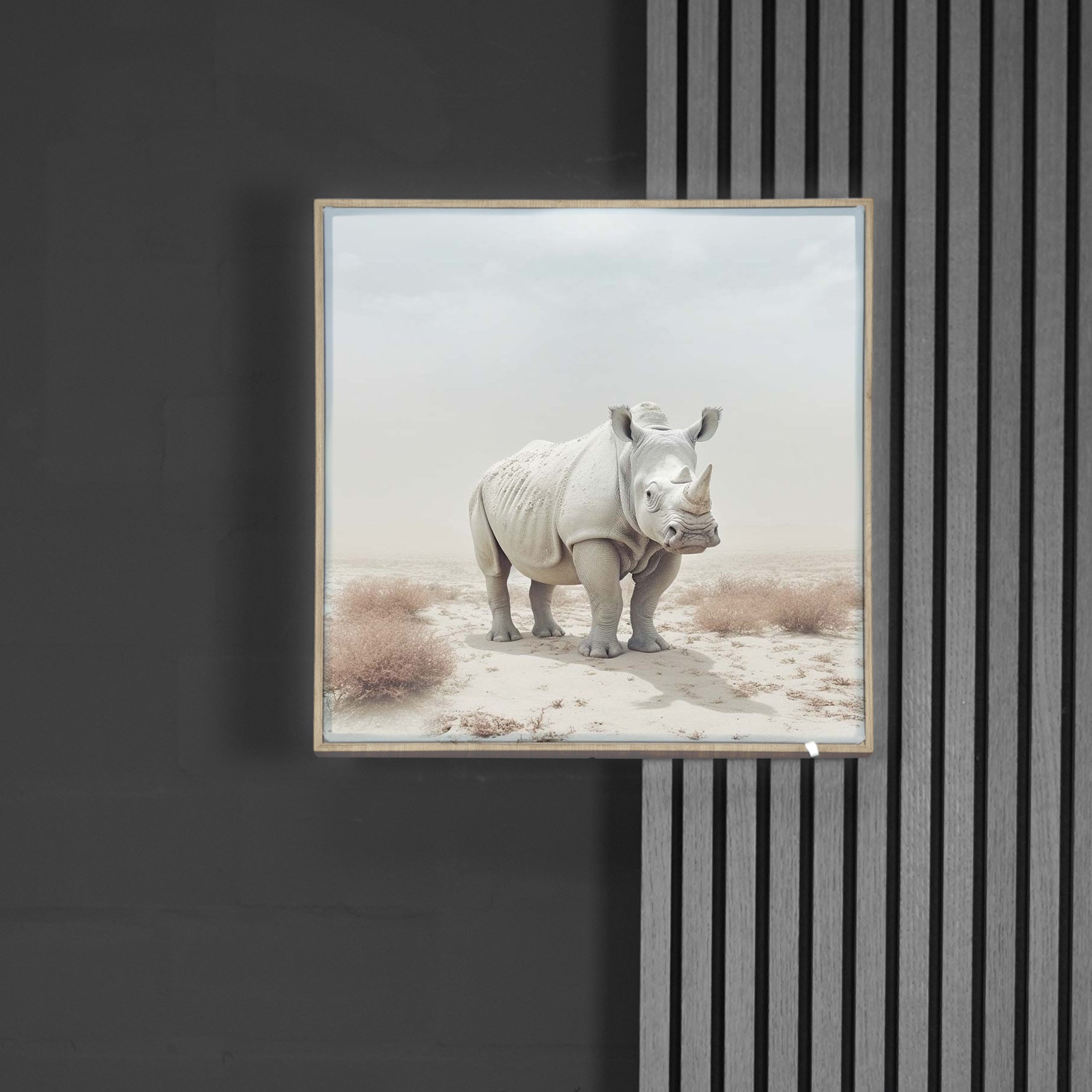 Albino Rhino | LED Bild