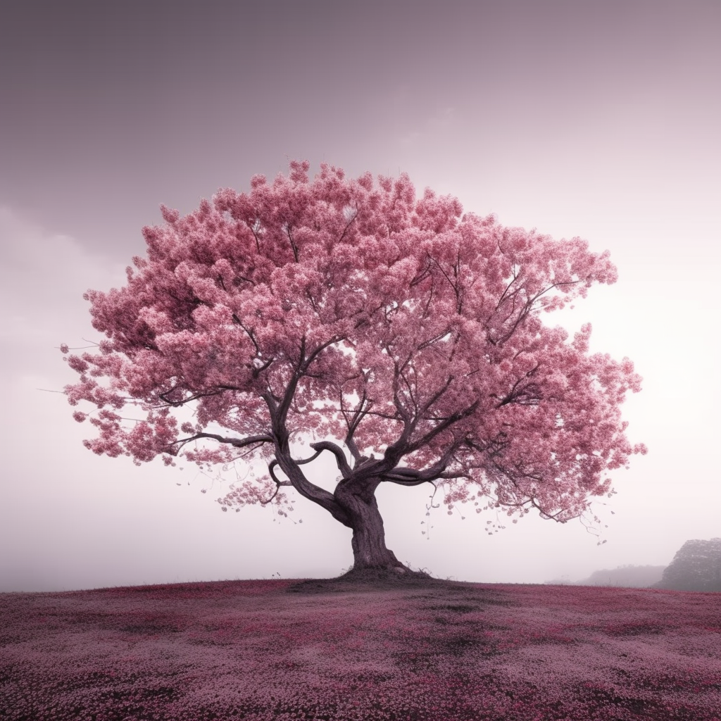 Landschaft | Sakura Baum | LED Bild