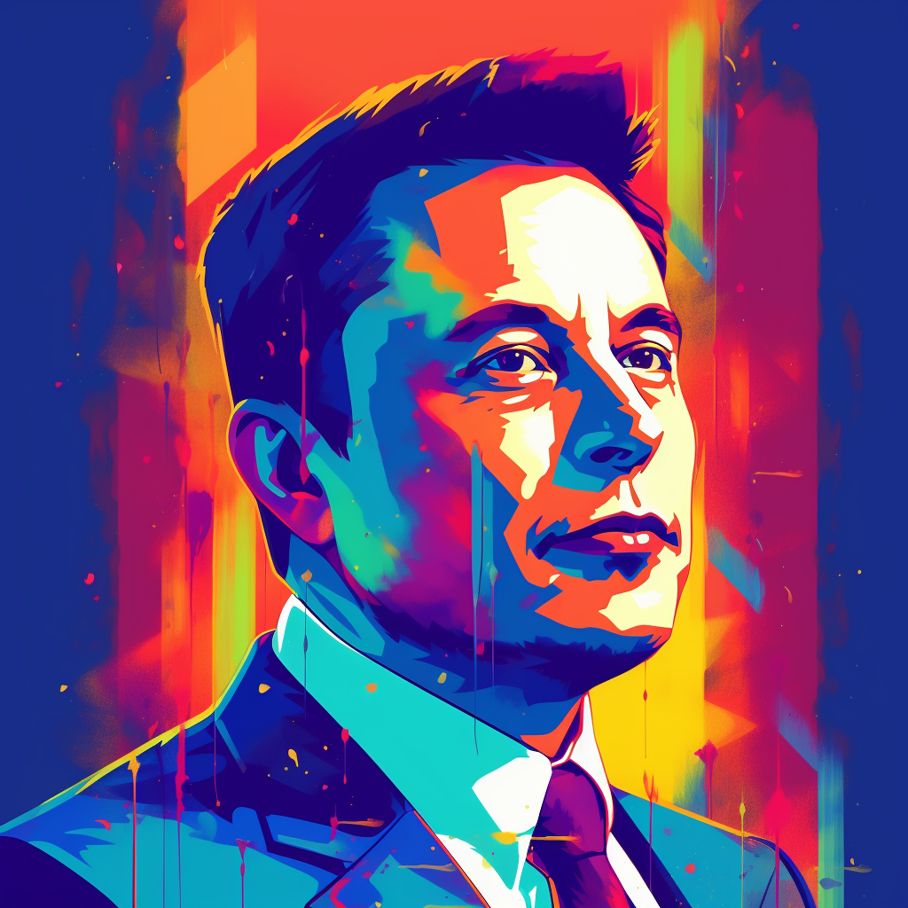 Artwork | Elon Musk | LED Bild
