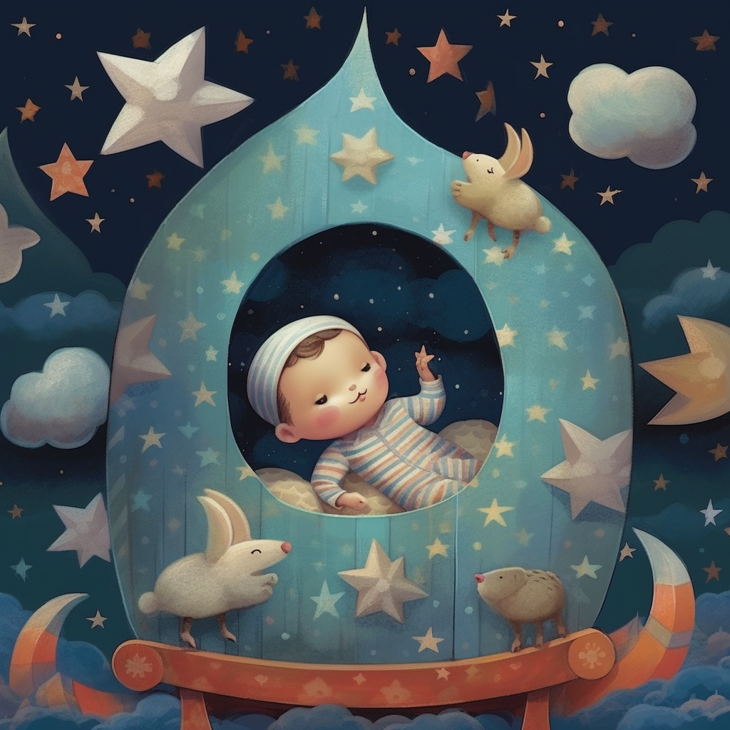 Kinderzimmer | Kindermotiv "Gute Nacht" | LED Bild
