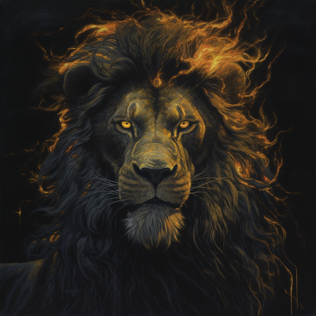 Tiere | Shiny Lion II | LED Bild