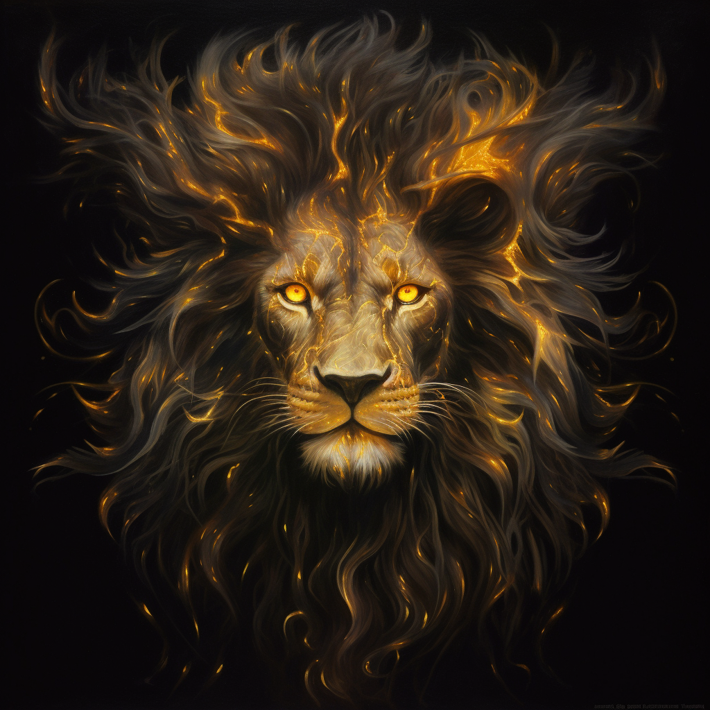 Tiere | Shiny Lion | LED Bild