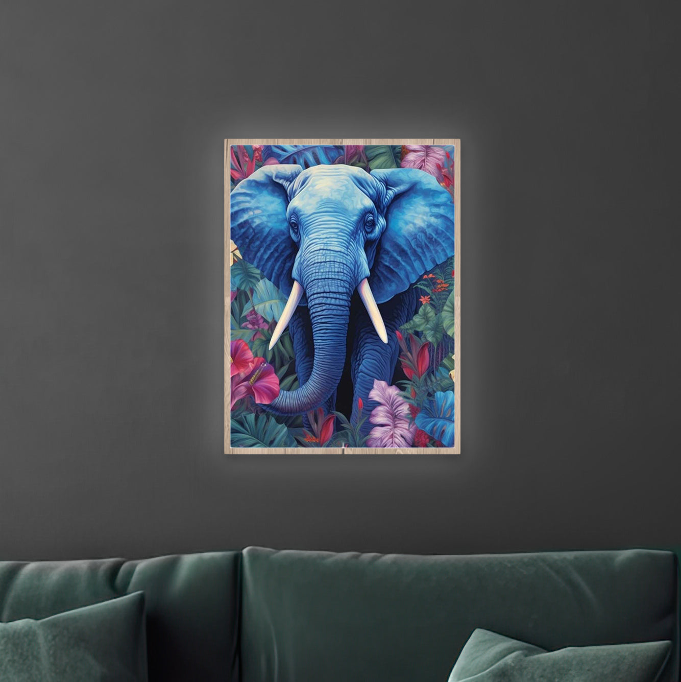Flower Elephant | LED Bild