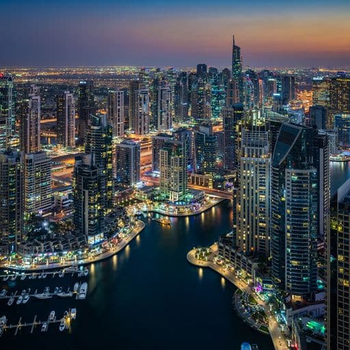Michael Abid | Skyline Dubai | LED Bild
